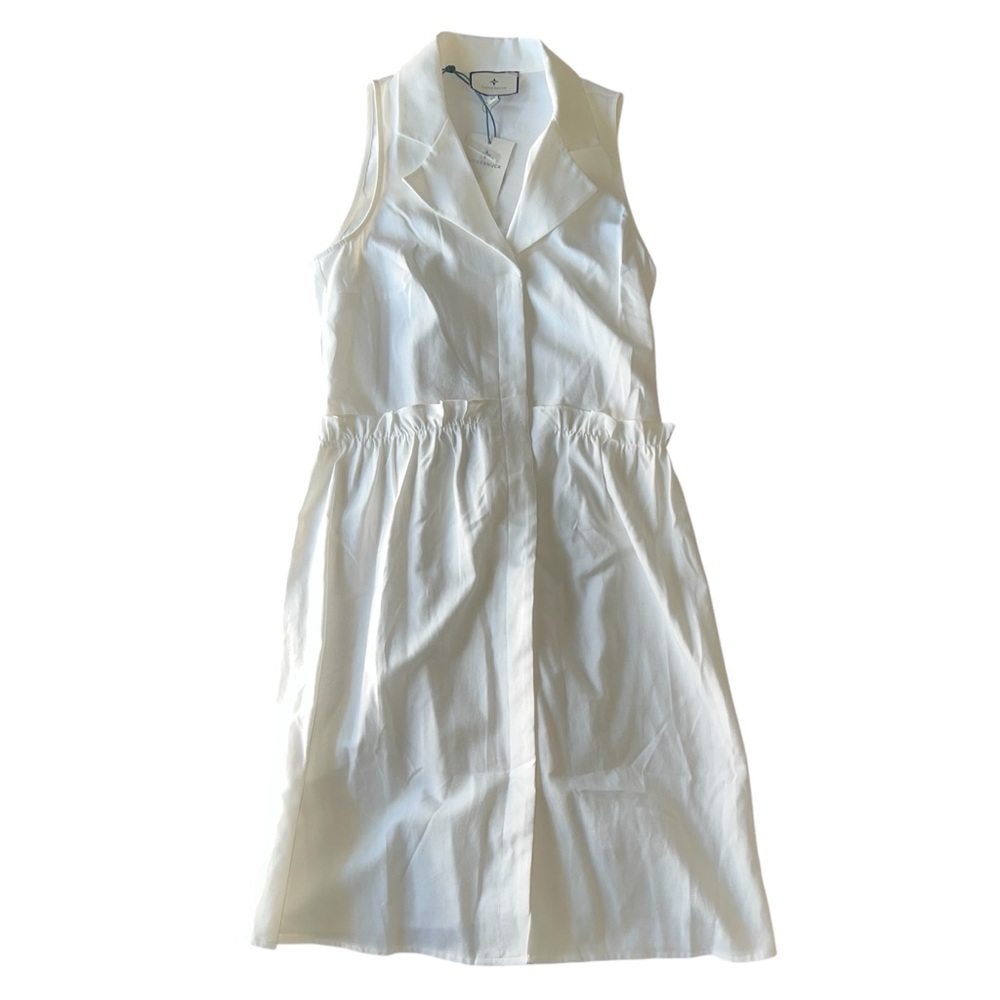 Tuckernuck Oxford White Sleeveless Royal Shirt Dress - Picture 2 of 7